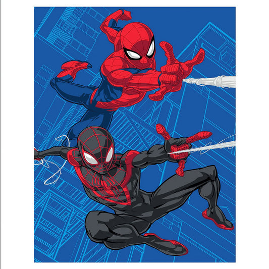 Spiderman Team Up Twin/Full Size Soft Raschel Blanket 60 x 80 by Marvel
