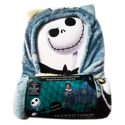 Disney Nightmare Before Christmas 30 x 50 Silk Touch Flannel Hooded Throws