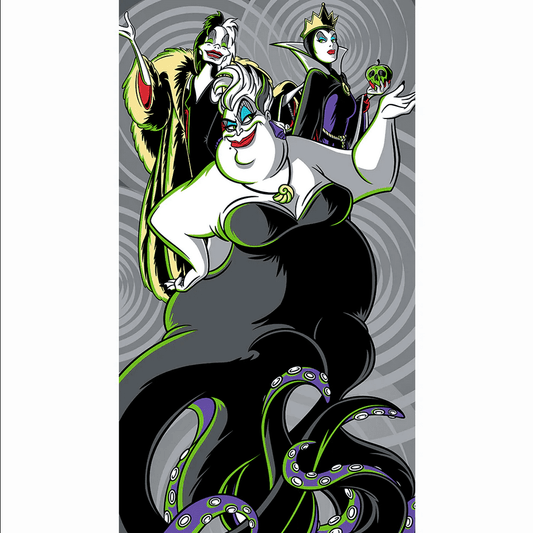 Oversized Beach Towel Villains Ursula Maleficent Evil Queen 40 x 72