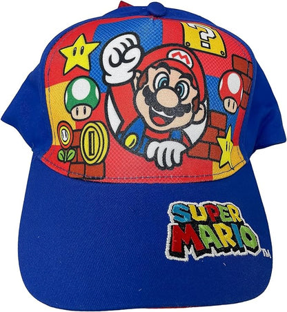 Nintendo Super Mario Blue Baseball Cap Blue Hat
