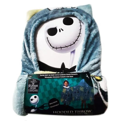 Disney Nightmare Before Christmas 30 x 50 Silk Touch Flannel Hooded Throws