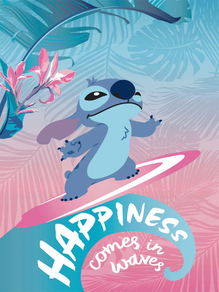 Stitch Happiness Raschel Twin Size Blanket 55" x 75"