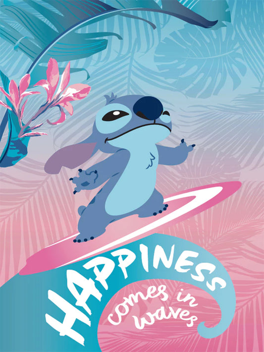 Stitch Happiness Raschel Twin Size Blanket 55" x 75"