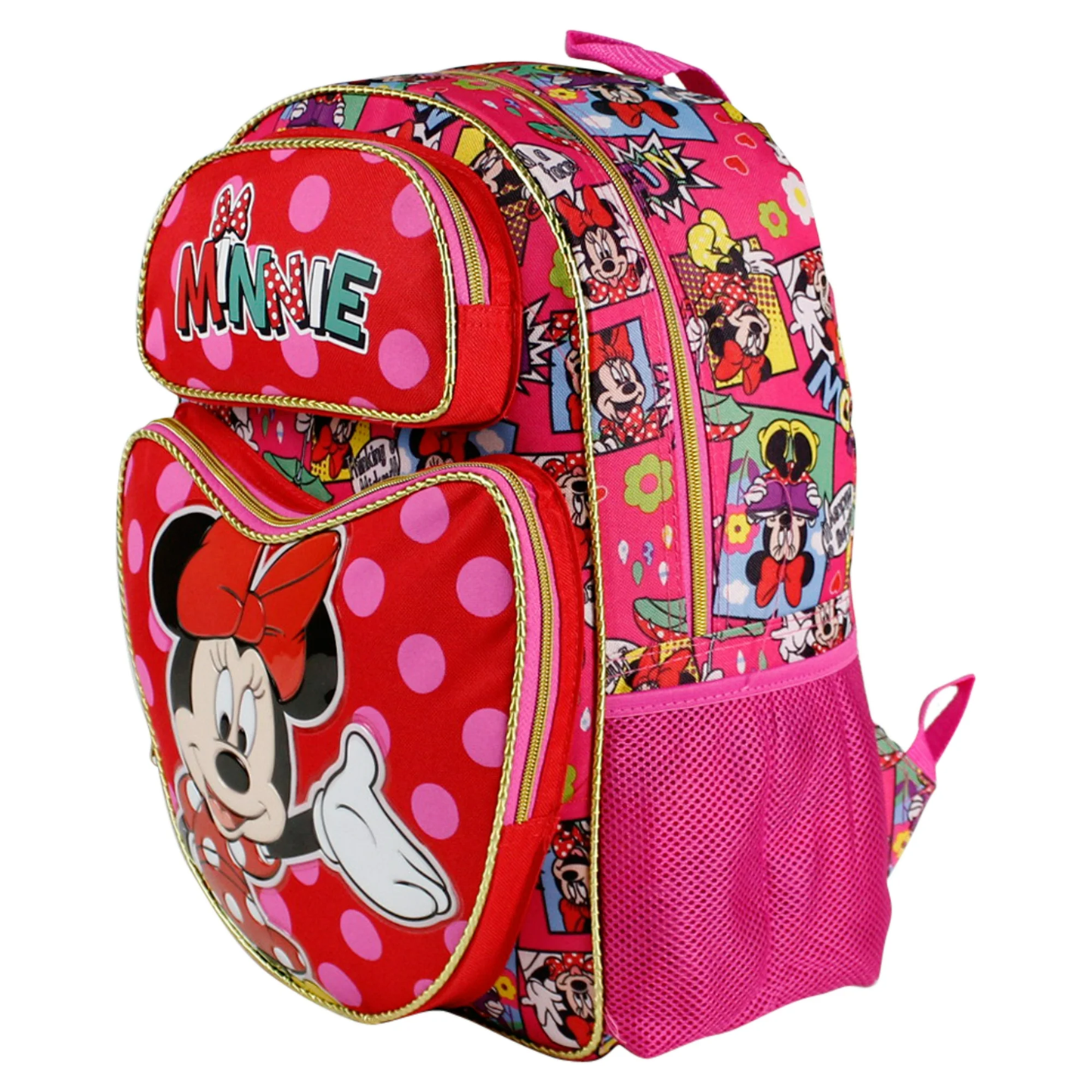 Minnie Mouse Comic Book Large 16" School Backpack