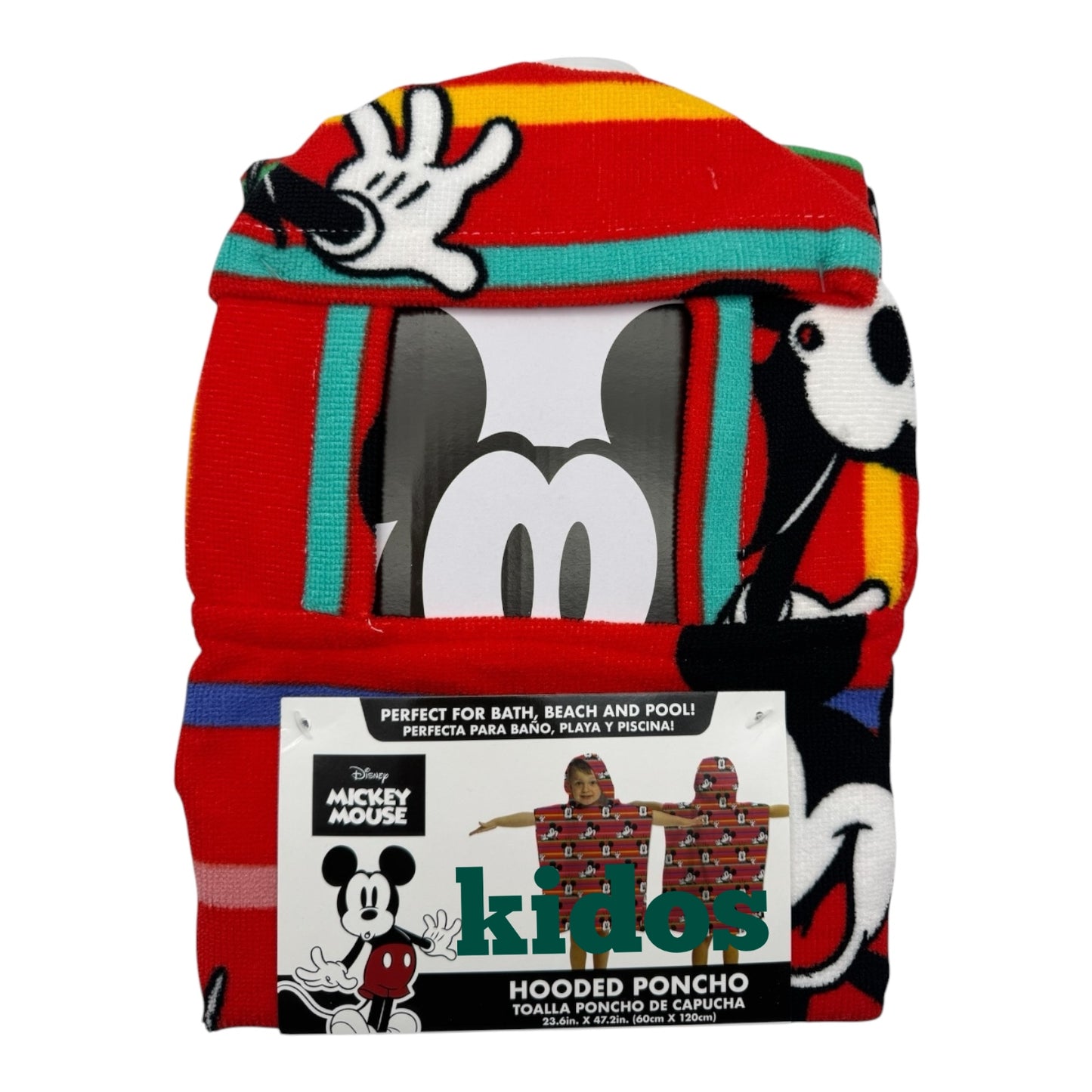 Mickey Mouse Hooded Poncho Beach Towel Bath