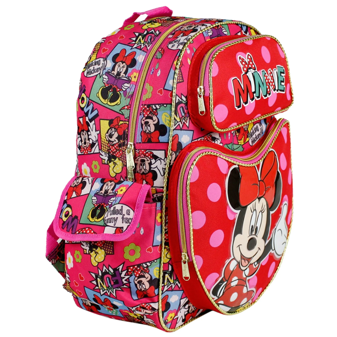 Minnie Mouse Comic Book Large 16" School Backpack