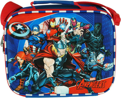 Marvel Avengers Lunch Bag Box - Thor Black Widow Iron man Black Panther Captain America - 3-D EVA Molded