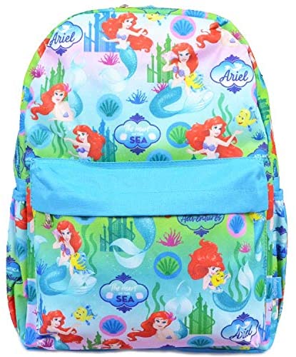 Disney The Little Mermaid Ariel Large 16" All Over Print Backpack - 16510