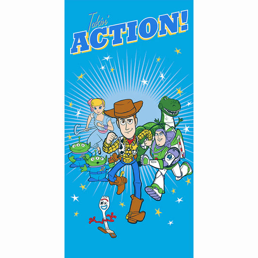 Disney Toy Story Beach Bath Towel 27in x 54 in (69cm x 17cm) - Action - Woody Buzz Lightyear