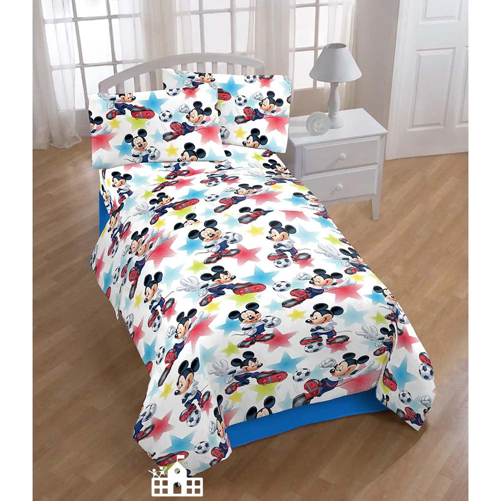 Mickey Mouse Twin Bed 3 Piece Sheet and Pillow Case Set