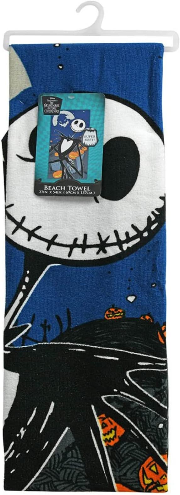 The Nightmare Before Christmas Jack Skellington Beach Towel 27 x 54 27in x 54 in (69cm x 17cm)