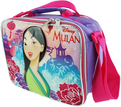 Disney Princess - Mulan Insulated Lunch Box With Adjustable Shoulder Straps - Pretty and Brave - A17322