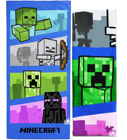 Minecraft Beach Bath Towel 27 x 54 in (69 x 137 cm)