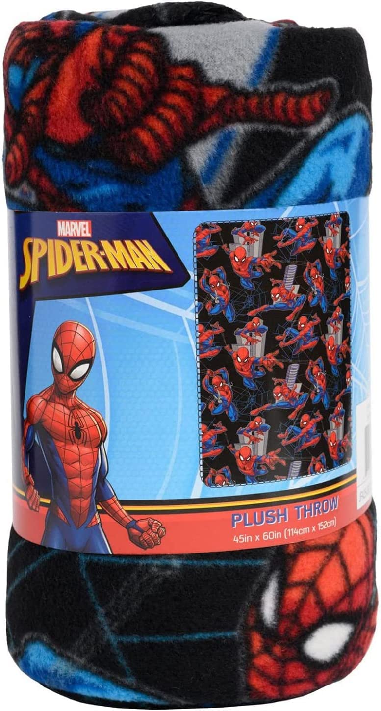 Spiderman Plush Throw Blanket 45 x 60 inches 114 x 152cm