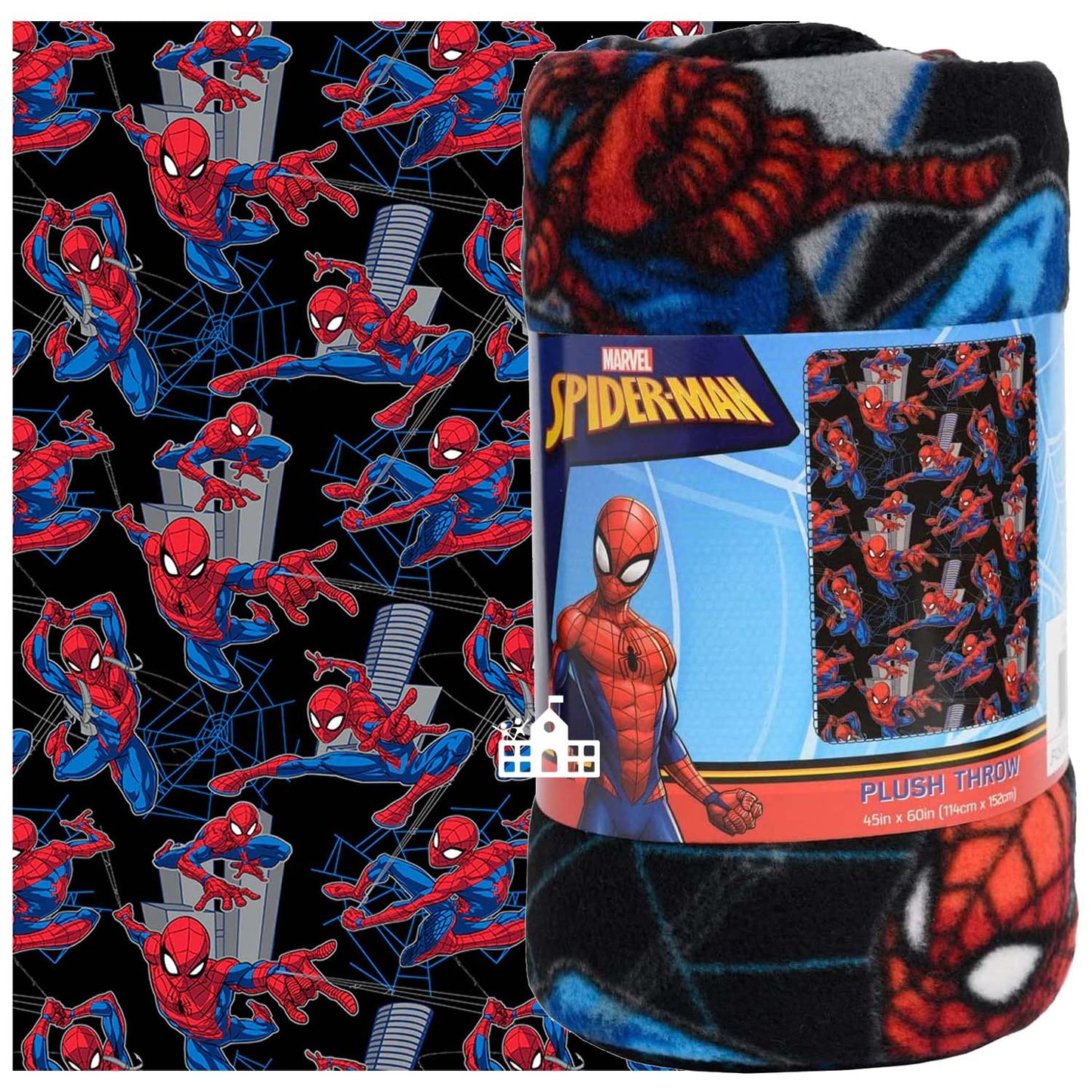 Spiderman Plush Throw Blanket 45" x 60" 114 x 152cm