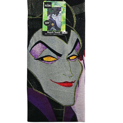 Disney Villains Beach Towel 27 x 54 inches - Ursula, Maleficent, Cruella Deville