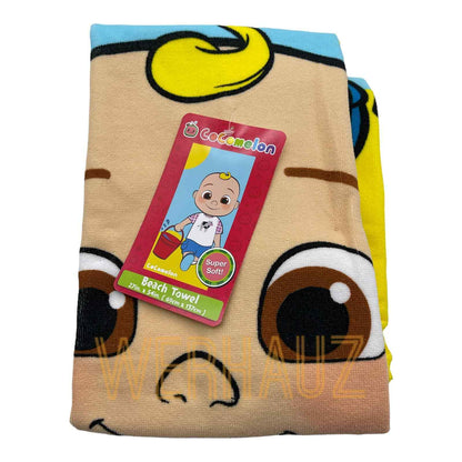 Cocomelon Beach Bath Towel 27in x 54 in (69cm x 17cm)