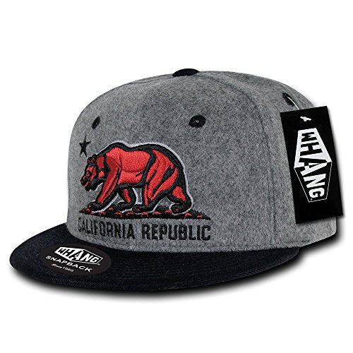 WHANG California Republic Melton Crown Snapback