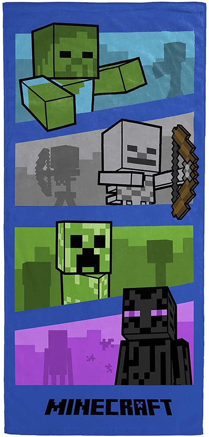 Minecraft Beach Bath Towel 27 x 54 in (69 x 137 cm)