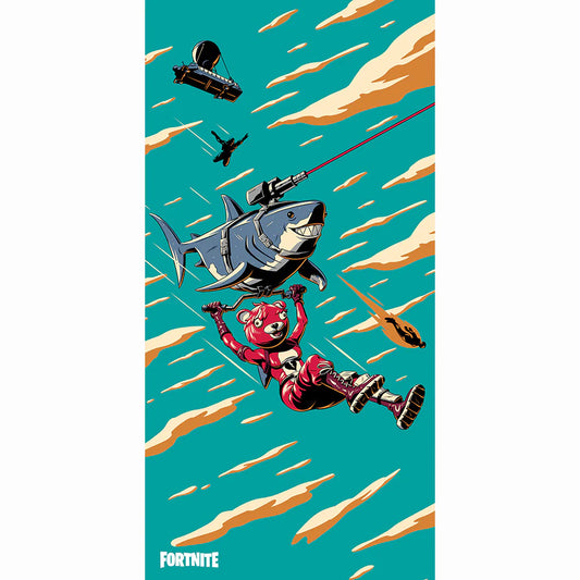 Fortnite Beach Bath Towel 27in x 54 in (69cm x 17cm)