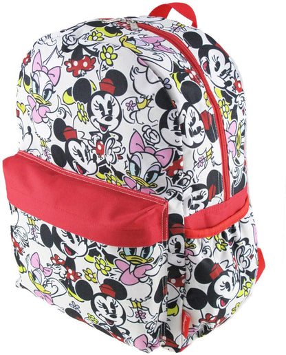 Minnie Mouse and Friends 16 inch All Over Print Deluxe Backpack With Laptop Compartment