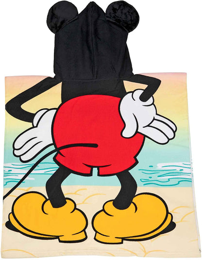 Disney Mickey Mouse Hooded Poncho Towel for Bath Beach Pool