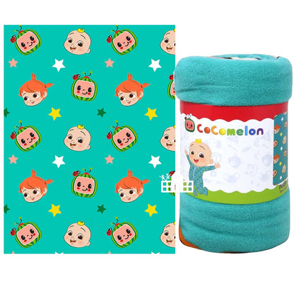 Cocomelon Plush Throw Blanket 45" x 60" 114 x 152cm