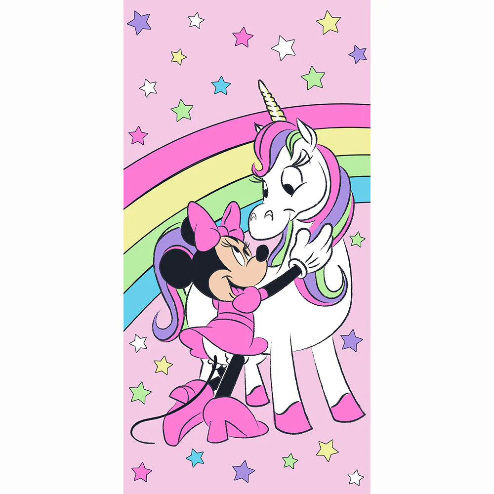 Minnie Mouse Unicorn Beach Bath Towel 27in x 54 in (69cm x 17cm)